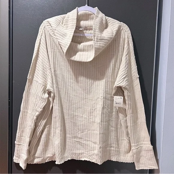 Nwt Free People Juicy Long Sleeves Thermal Top Stone Cold Size Small - Picture 2 of 6